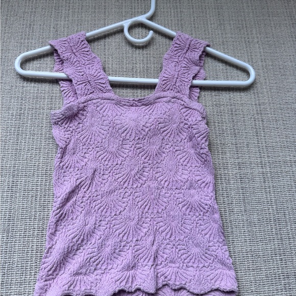 Free People Textured Lilac Tank Top - Picture 1 of 1